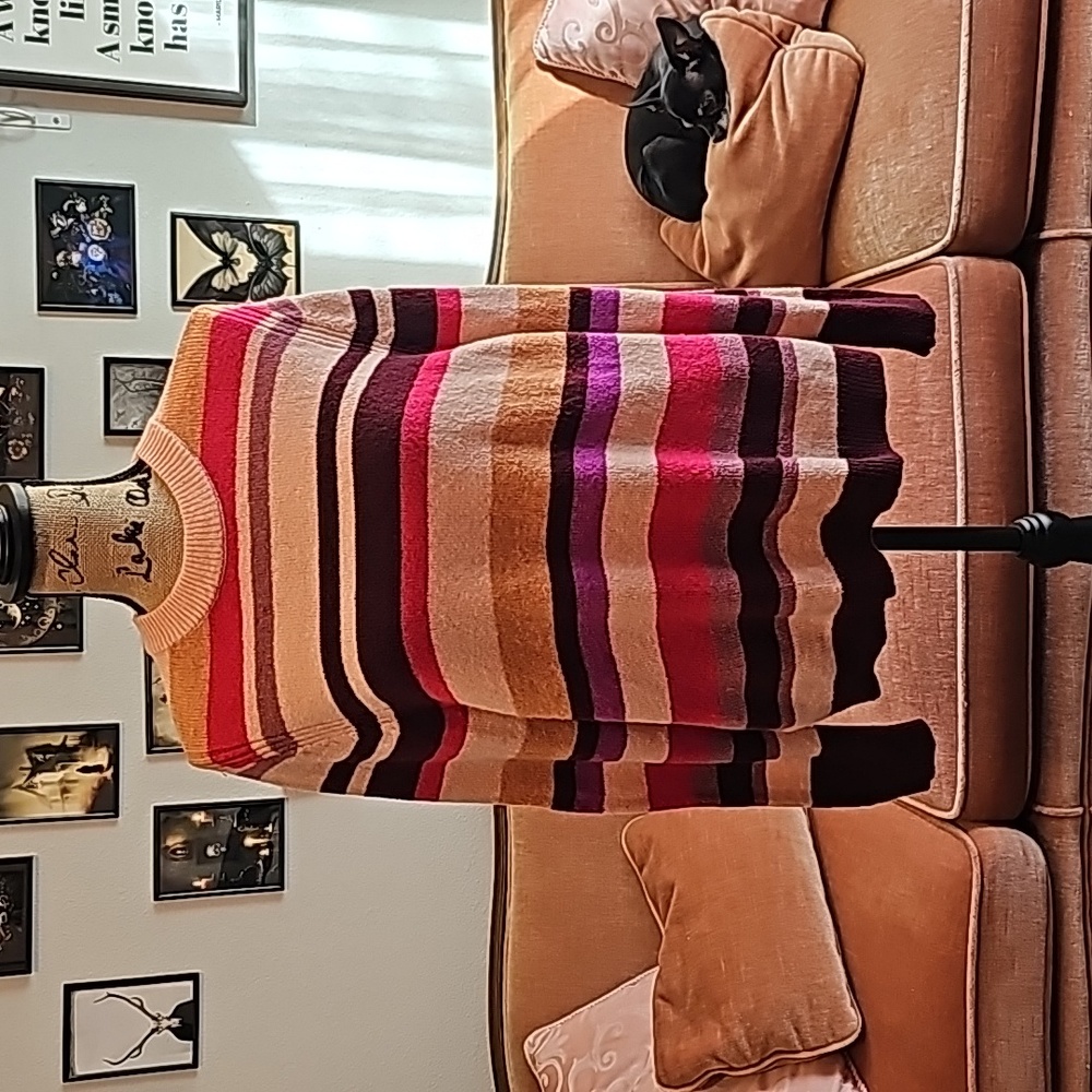 Pink Wine Purple.....Stripped Long Sleeve Sweater